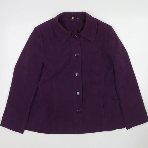 EWM Womens Purple Jacket Size 16 Zip