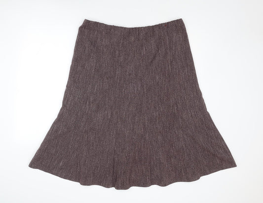 EWM Womens Purple Polyester Swing Skirt Size 18