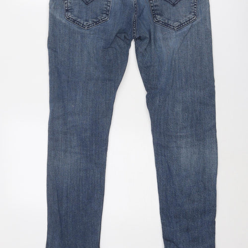 Levi's Mens Blue Cotton Straight Jeans Size 32 in L28 in Regular Zip