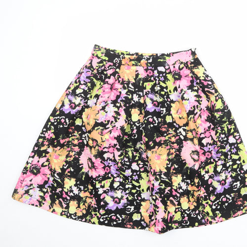 Vera & Lucy Womens Multicoloured Floral Polyester Tulip Skirt Size S Zip