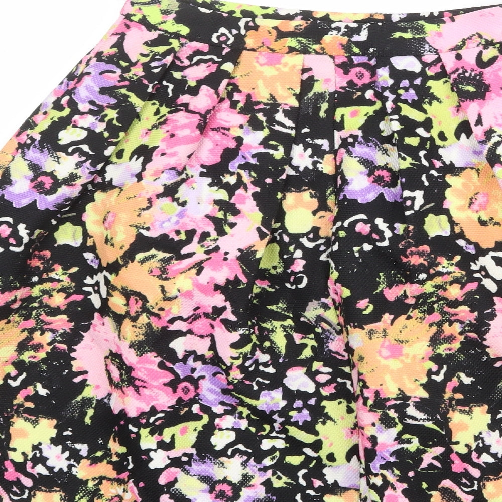 Vera & Lucy Womens Multicoloured Floral Polyester Tulip Skirt Size S Zip