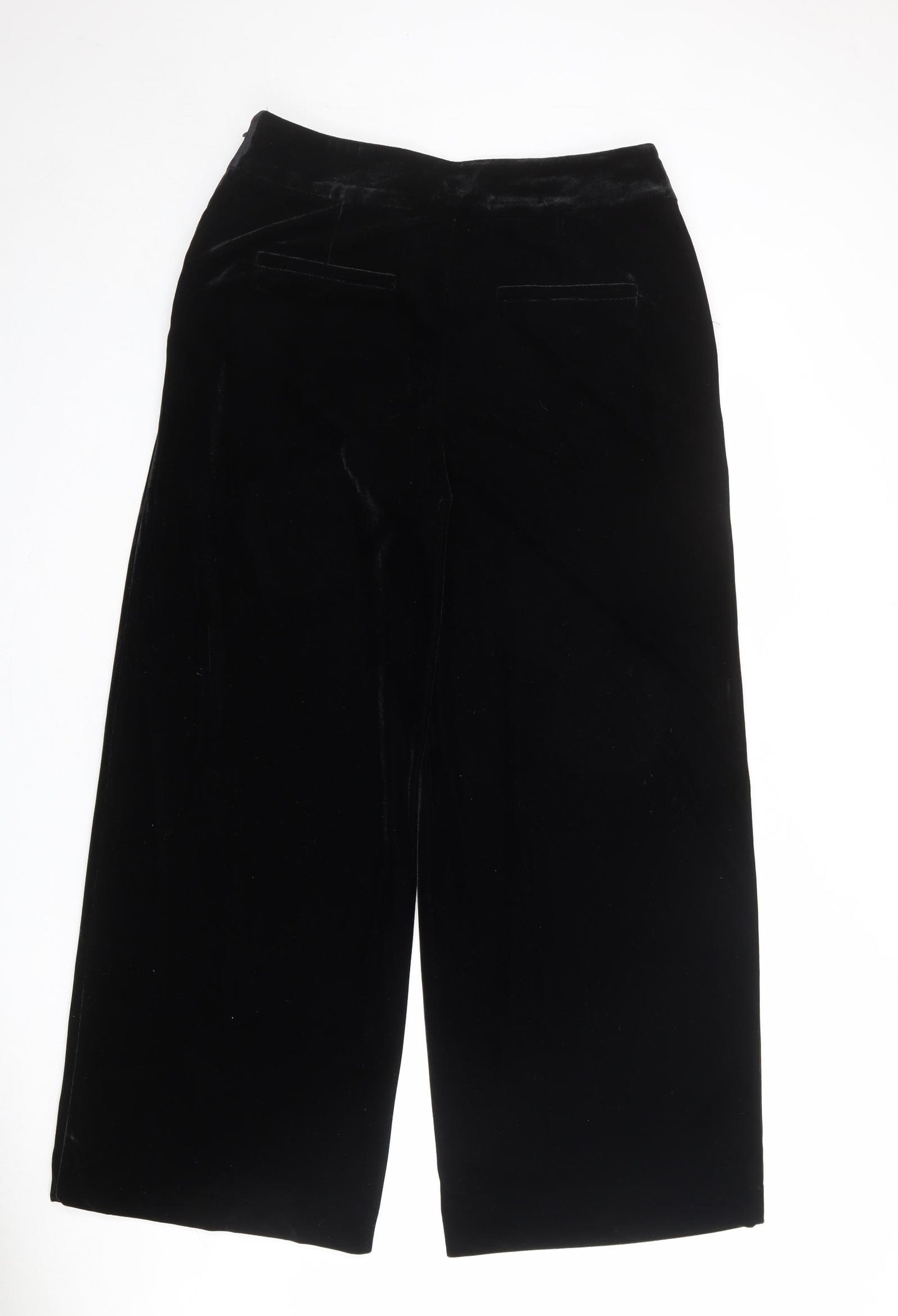 NEXT Womens Black Polyester Trousers Size 16 L31 in Regular Zip