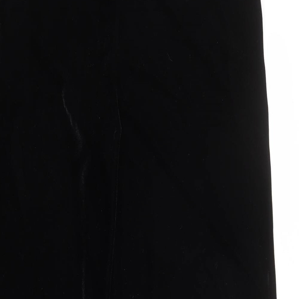 NEXT Womens Black Polyester Trousers Size 16 L31 in Regular Zip