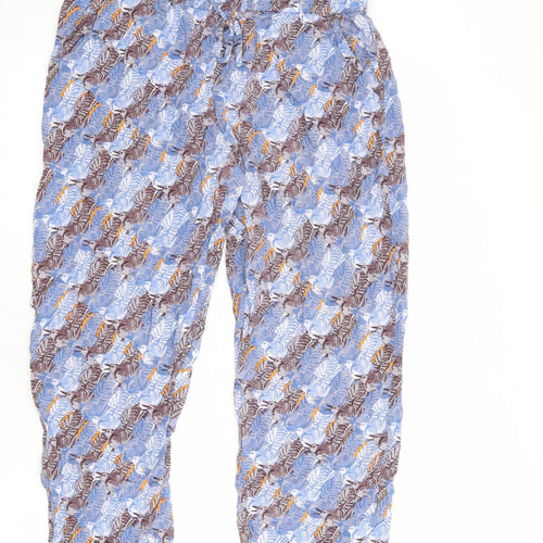 Taboo Womens Multicoloured Geometric Viscose Jogger Trousers Size 16 L26 in Regular