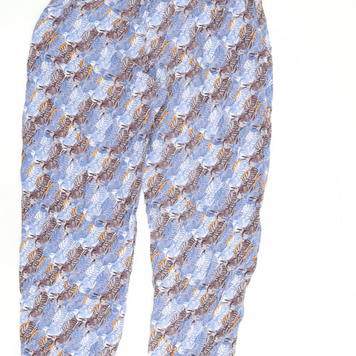 Taboo Womens Multicoloured Geometric Viscose Jogger Trousers Size 16 L26 in Regular