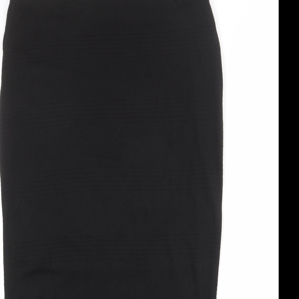 Dorothy Perkins Womens Black Polyester Straight & Pencil Skirt Size 16