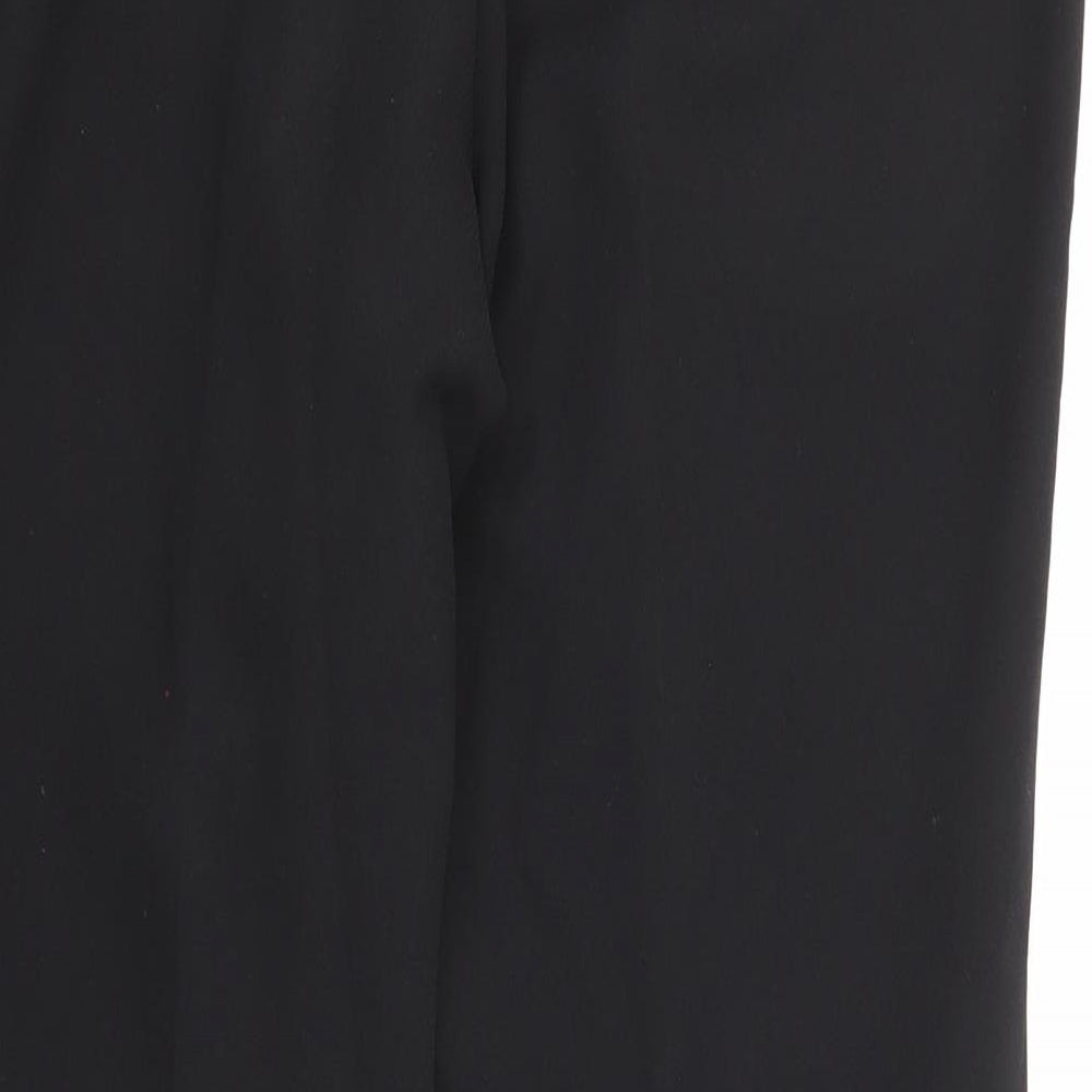 Miss Selfridge Womens Black Polyester Chino Trousers Size 10 L26 in Regular Zip