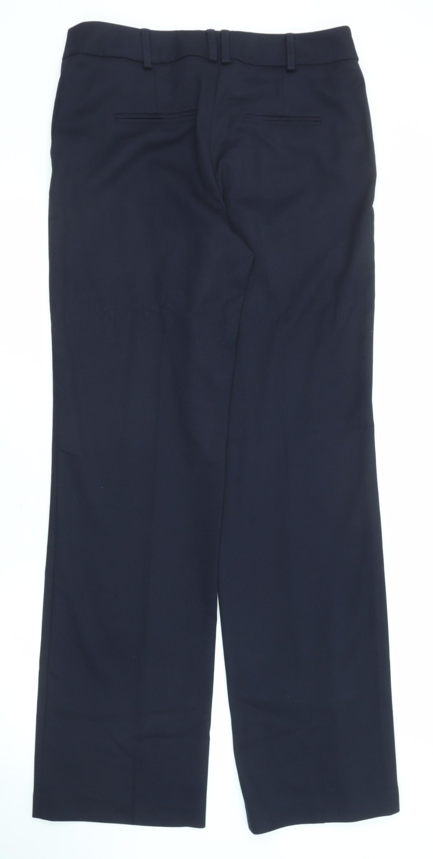 NEXT Womens Blue Polyester Chino Trousers Size 12 L33 in Regular Zip