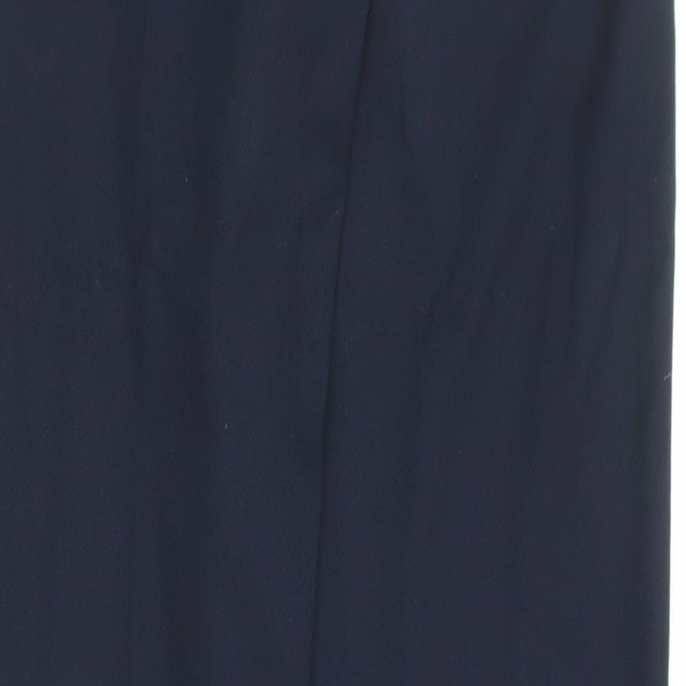 NEXT Womens Blue Polyester Chino Trousers Size 12 L33 in Regular Zip