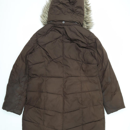 Gap Womens Brown Quilted Coat Size L Zip