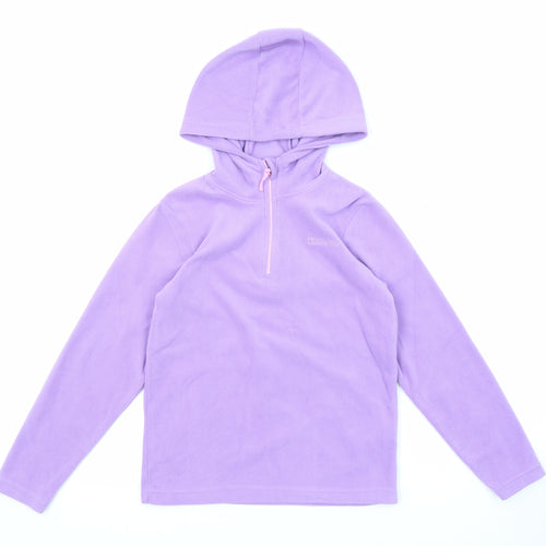 Mountain Warehouse Girls Purple Polyester Pullover Hoodie Size 9-10 Years Zip
