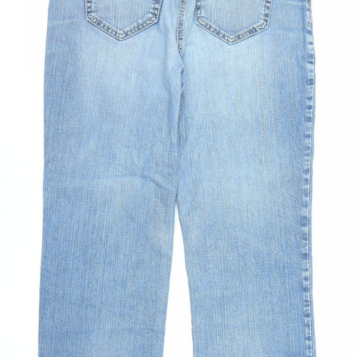 Mac Womens Blue Cotton Straight Jeans Size 27 in L27 in Regular Zip