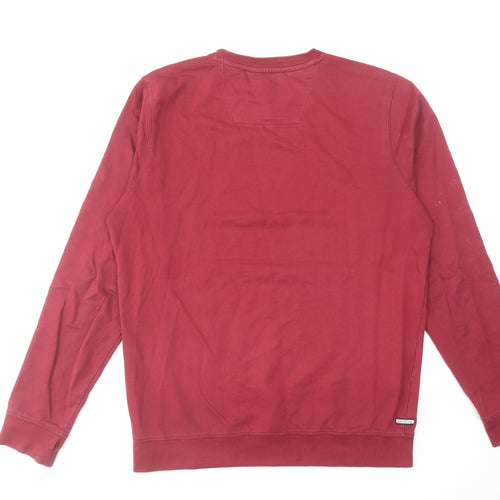 Weekend Offender Mens Red Cotton Pullover Sweatshirt Size M