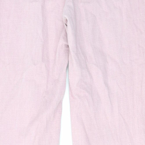 Per Una Womens Pink Cotton Bootcut Jeans Size 16 L32 in Regular Zip