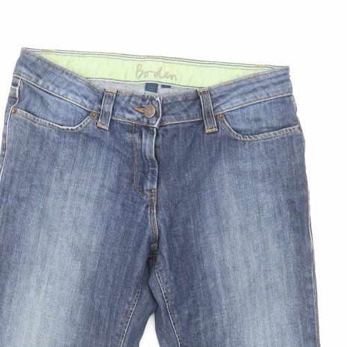 Boden Womens Blue Cotton Skimmer Shorts Size 8 L13 in Regular Zip