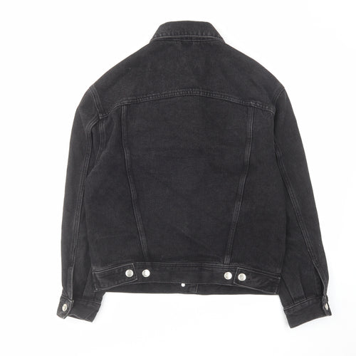 H&M Womens Black Jacket Size S Button