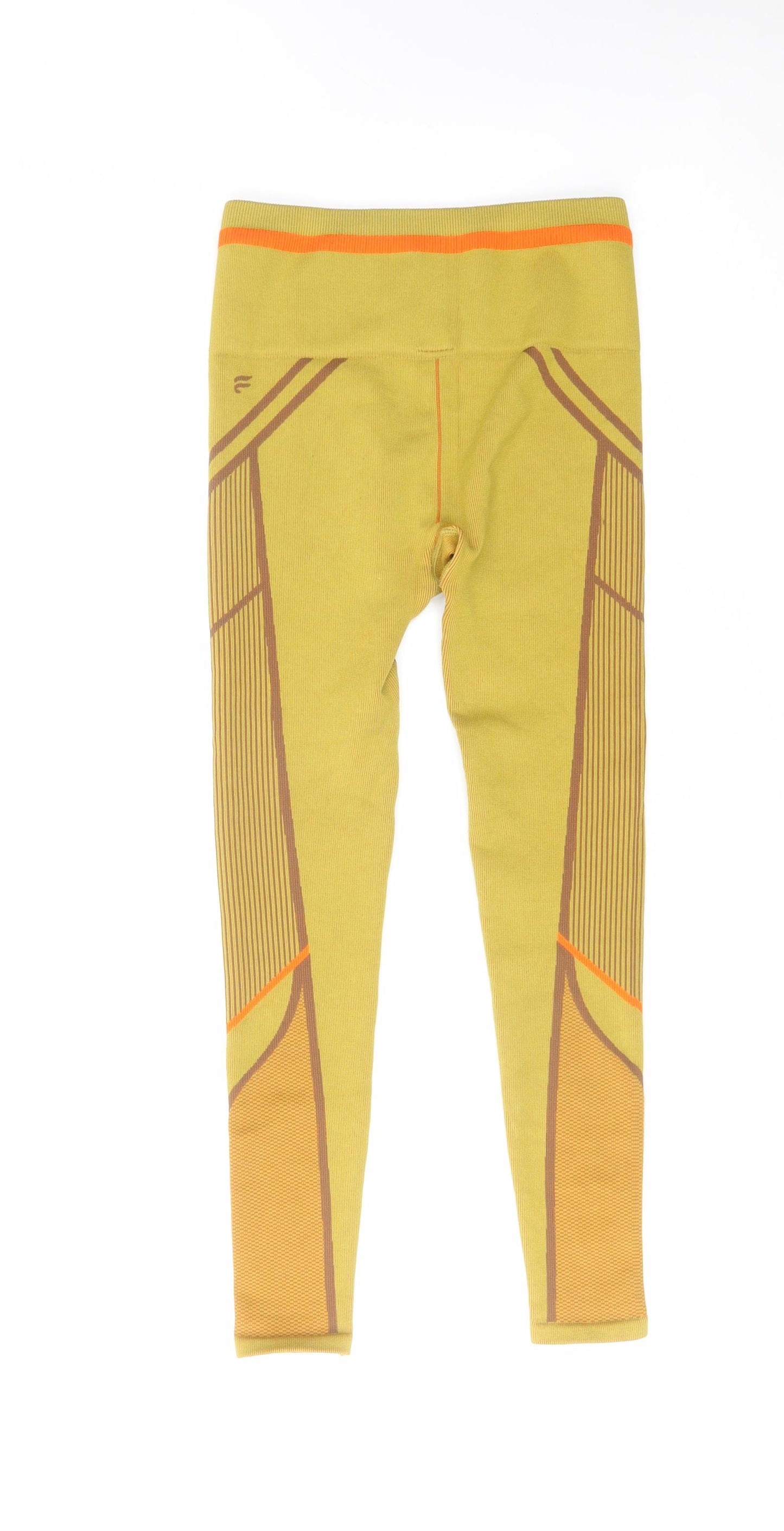 Fabletics Womens Yellow Geometric Polyester Compression Leggings Size S L26 in Regular Pullover