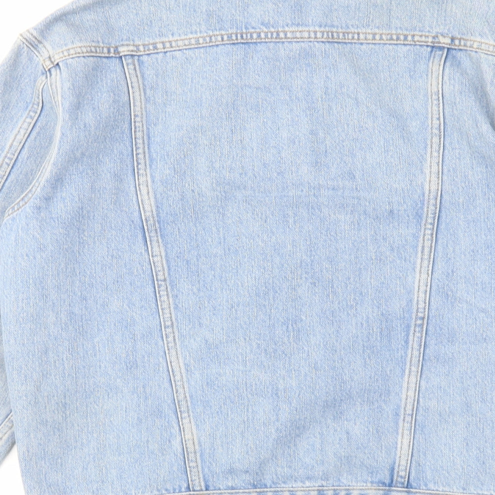 Topshop Womens Blue Jacket Size 6 Button