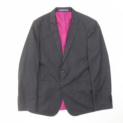 Marks and Spencer Mens Grey Polyester Jacket Suit Jacket Size 38 Regular