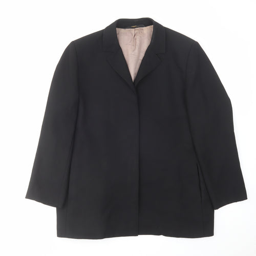 Marks and Spencer Womens Black Jacket Blazer Size 18 Button