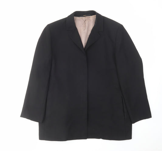Marks and Spencer Womens Black Jacket Blazer Size 18 Button