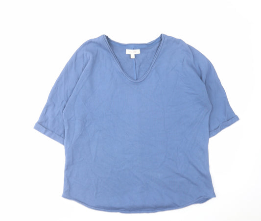 Per Una Womens Blue Cotton Pullover Sweatshirt Size 14 Pullover