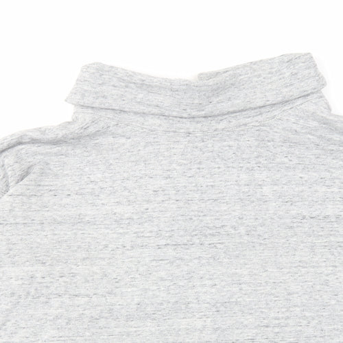 Whistles Womens Grey Cotton Pullover Sweatshirt Size L Zip
