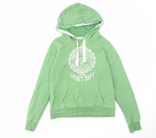 NEXT Womens Green Cotton Pullover Hoodie Size 16 Pullover