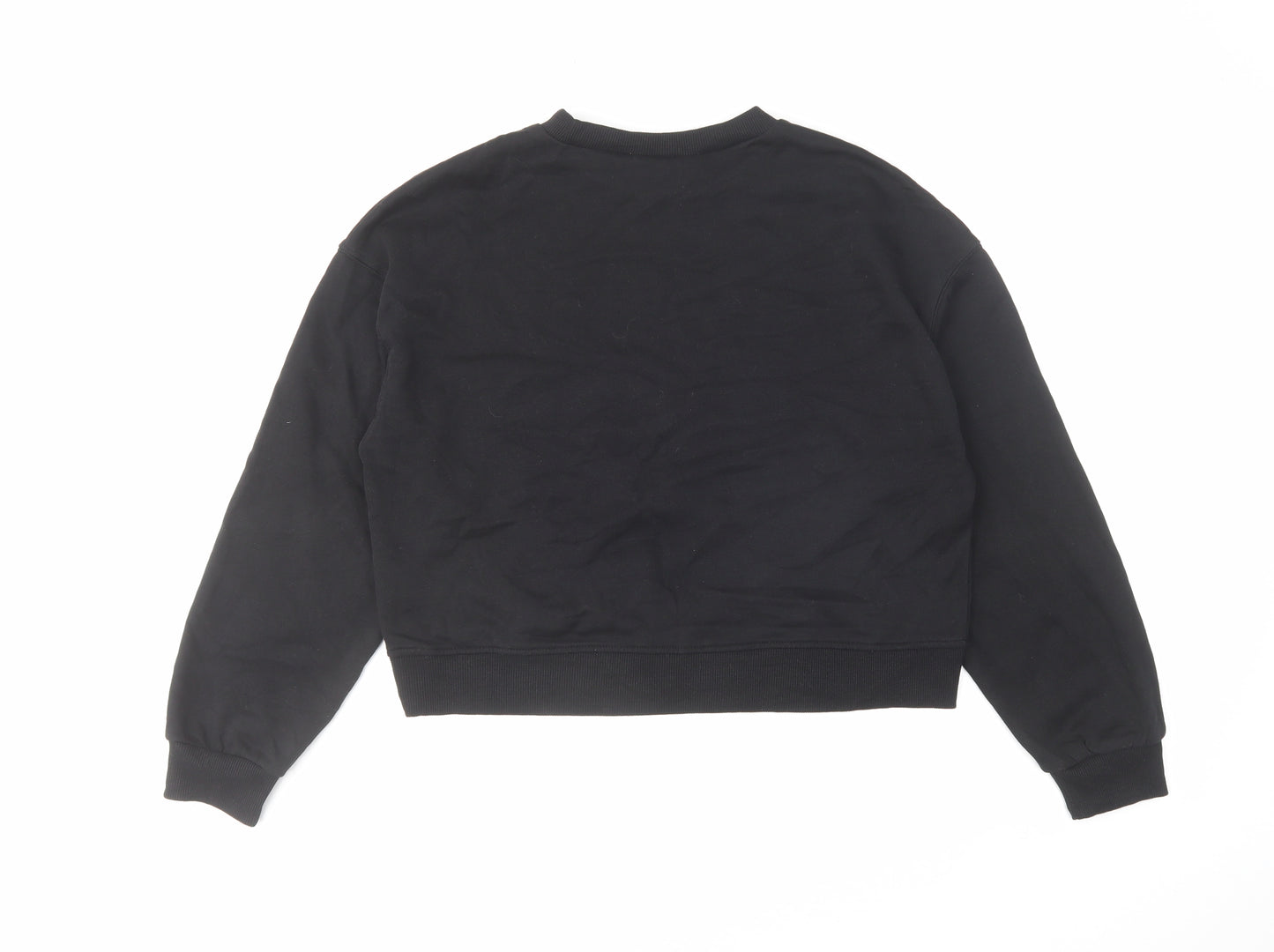 H&M Womens Black Cotton Pullover Sweatshirt Size S Pullover
