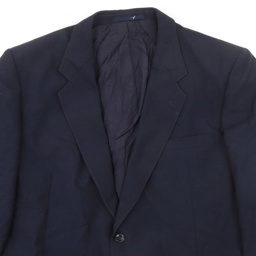 St Michael Mens Blue Polyester Jacket Suit Jacket Size 44 Regular