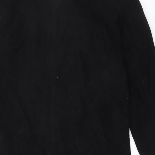 Blakes Mens Black Overcoat Coat Size M Button