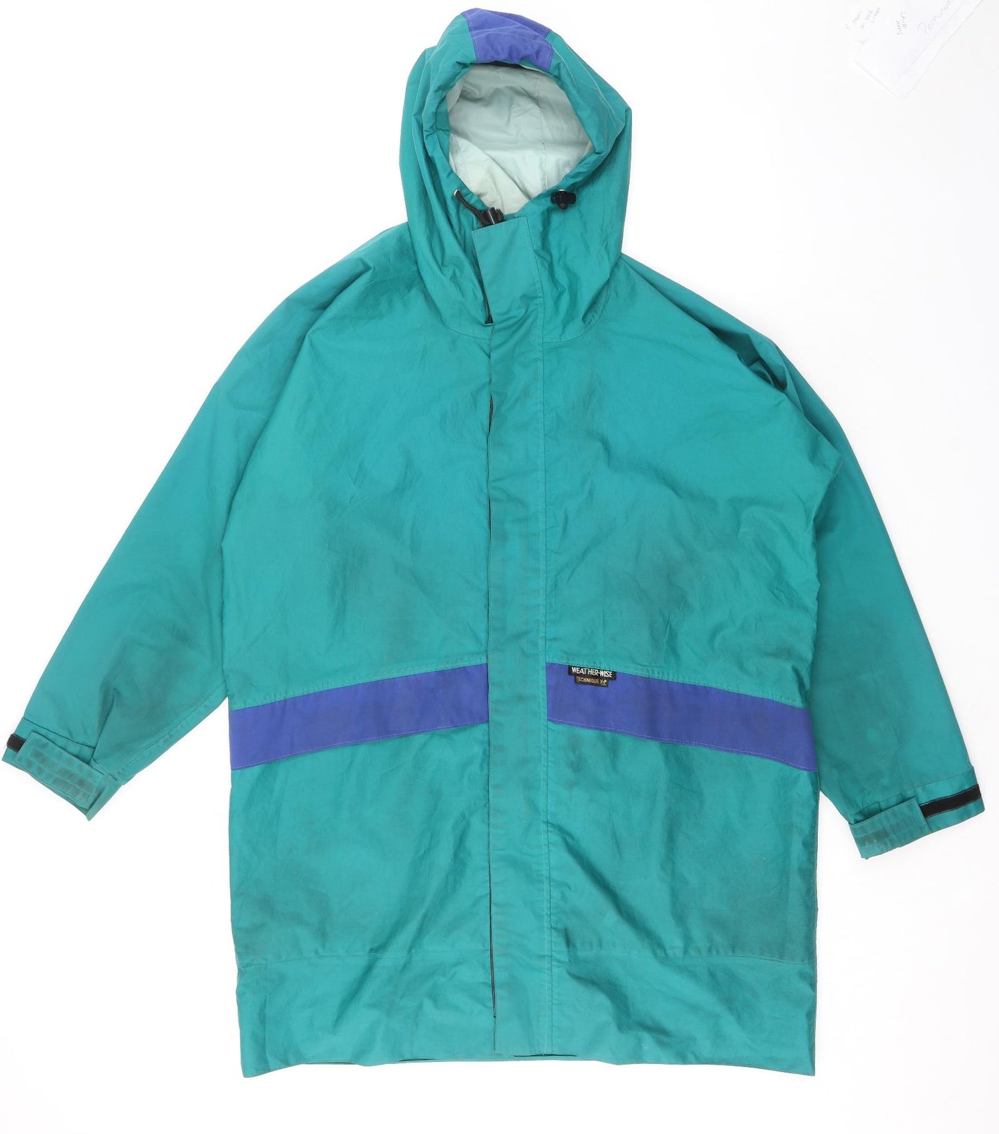 MILAIR Mens Green Rain Coat Jacket Size L Zip