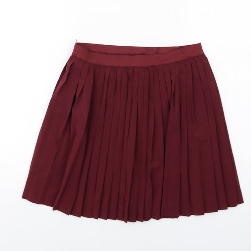 H&M Womens Red Polyester Pettiskirt Skirt Size 10