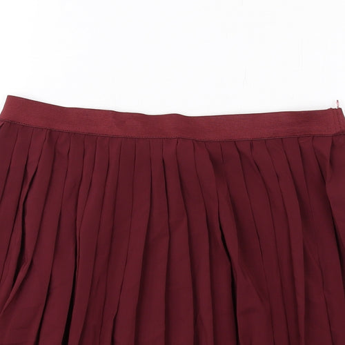 H&M Womens Red Polyester Pettiskirt Skirt Size 10