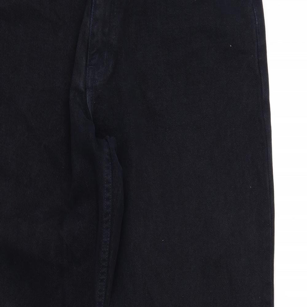 Petroleum Mens Black Cotton Straight Jeans Size 34 in L31 in Regular Zip