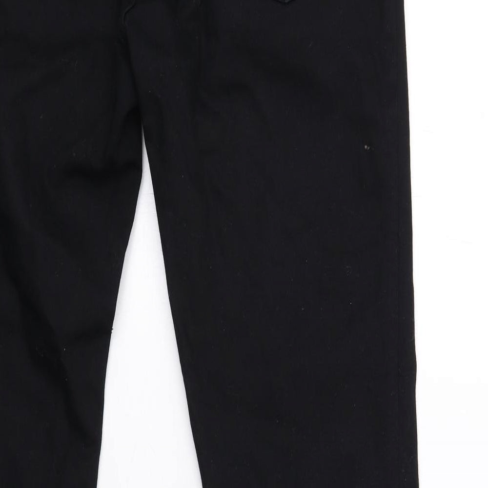 Topman Mens Black Cotton Skinny Jeans Size 32 in L34 in Regular Zip