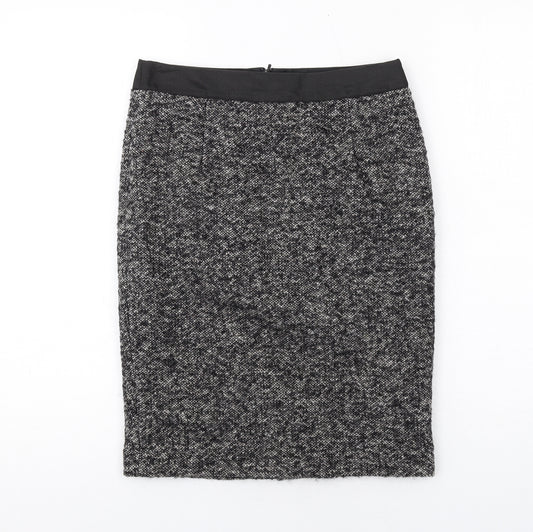 Boden Womens Green Wool A-Line Skirt Size 8 Zip