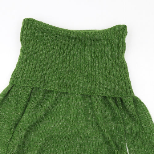 H&M Womens Green Roll Neck Acrylic Pullover Jumper Size L