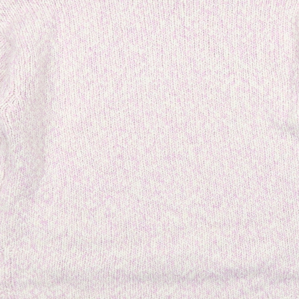 Marks and Spencer Womens Pink Round Neck Polyester Pullover Jumper Size M
