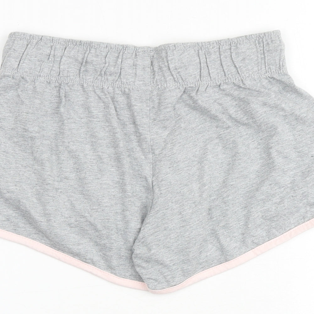 AriZona Womens Grey Cotton Hot Pants Shorts Size 6 Regular Drawstring