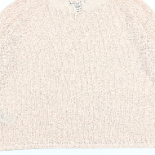 FOREVER 21 Womens Pink Round Neck Polyester Pullover Jumper Size L