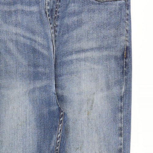 Levi's Mens Blue Cotton Straight Jeans Size 36 in L34 in Regular Zip