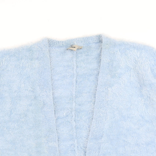 ASOS Womens Blue V-Neck Polyester Cardigan Jumper Size 16