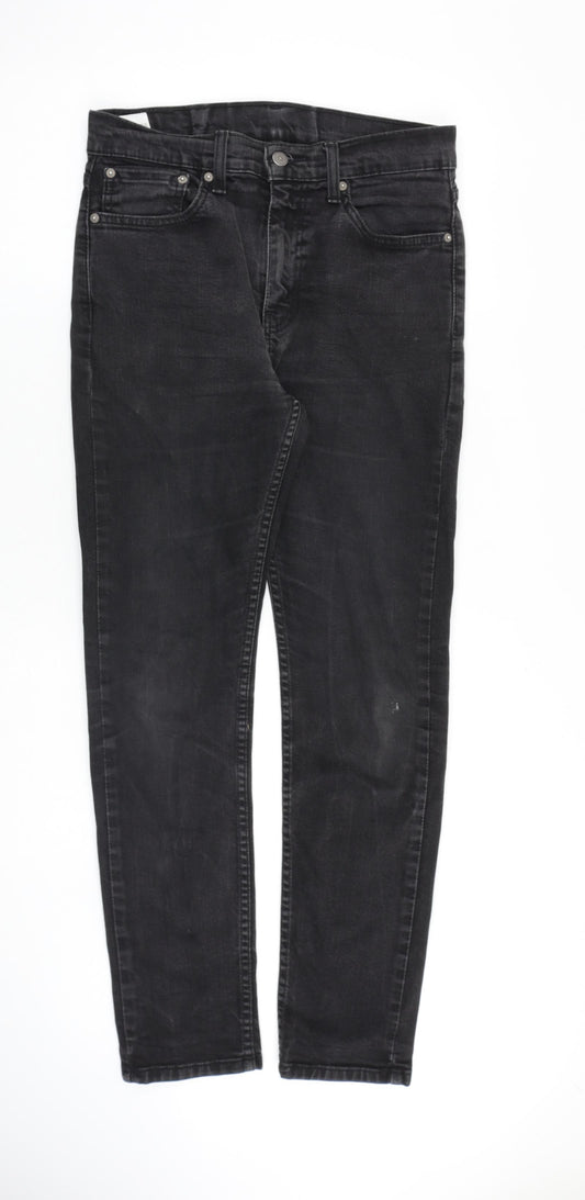 Levi's Mens Grey Cotton Skinny Jeans Size 32 in L32 in Regular Zip