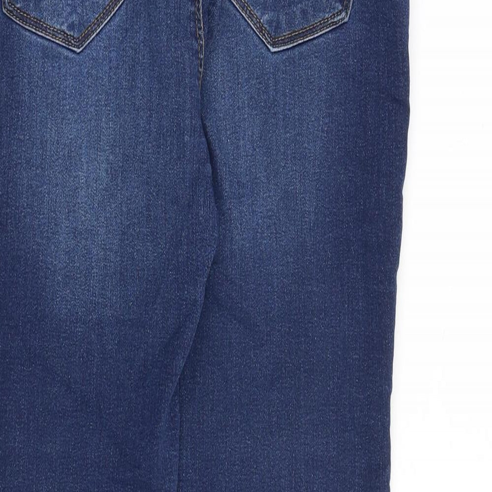 Dorothy Perkins Womens Blue Cotton Skinny Jeans Size 12 L24 in Regular Zip