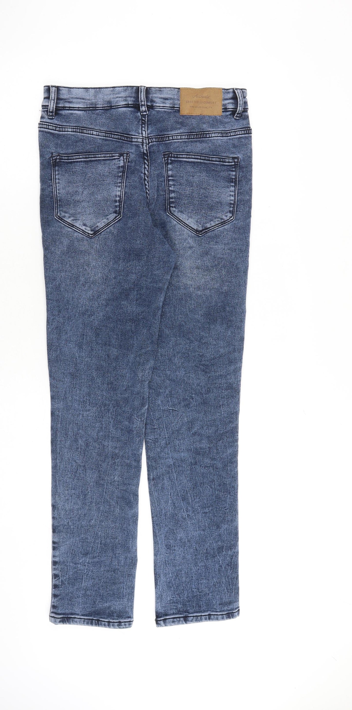 TU Mens Blue Cotton Skinny Jeans Size 30 in L30 in Slim Zip