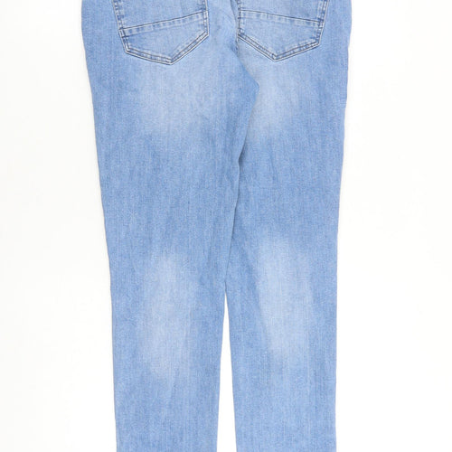 NEXT Mens Blue Cotton Tapered Jeans Size 30 in L30 in Slim Zip