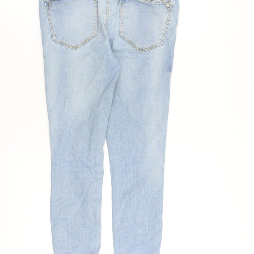 River Island Womens Blue Cotton Skinny Jeans Size 10 Regular Zip