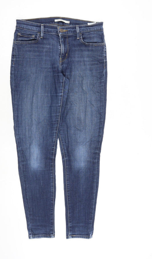 Levi's Womens Blue Cotton Skinny Jeans Size 29 in L29 in Slim Zip