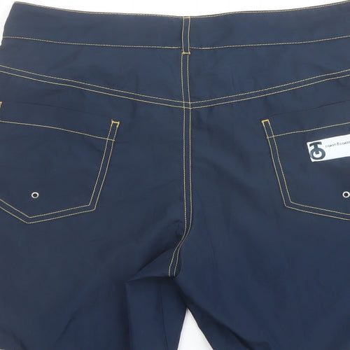 Coast Mens Blue Polyester Sweat Shorts Size S L7 in Regular Snap - Swim shorts